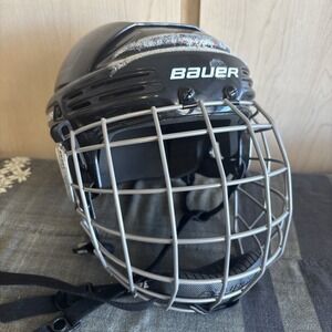 Bauer True Vision Full Face Ice Hockey Helmet/Cage Black Medium HECC CE BHH2100M